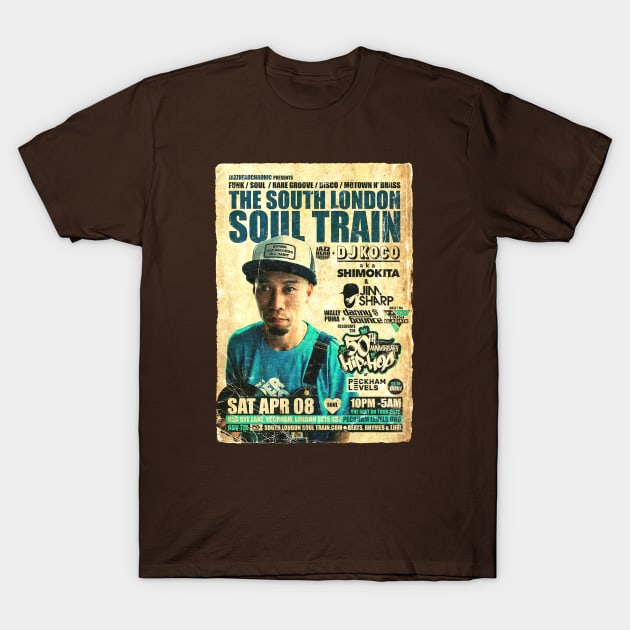 POSTER TOUR - SOUL TRAIN THE SOUTH LONDON 122 T-Shirt by Promags99